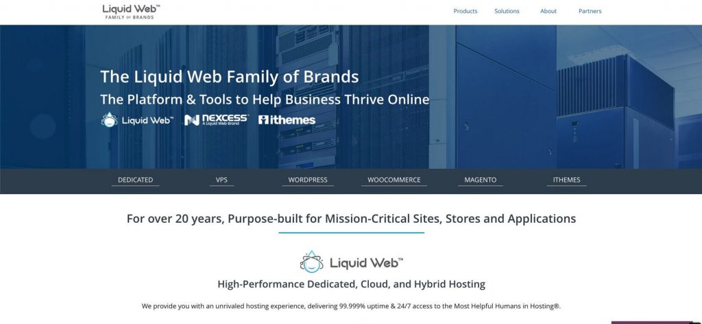 liquidweb homepage