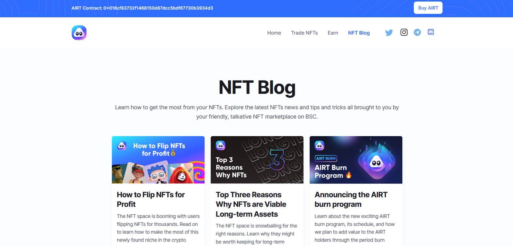 AirNFTs Homepage