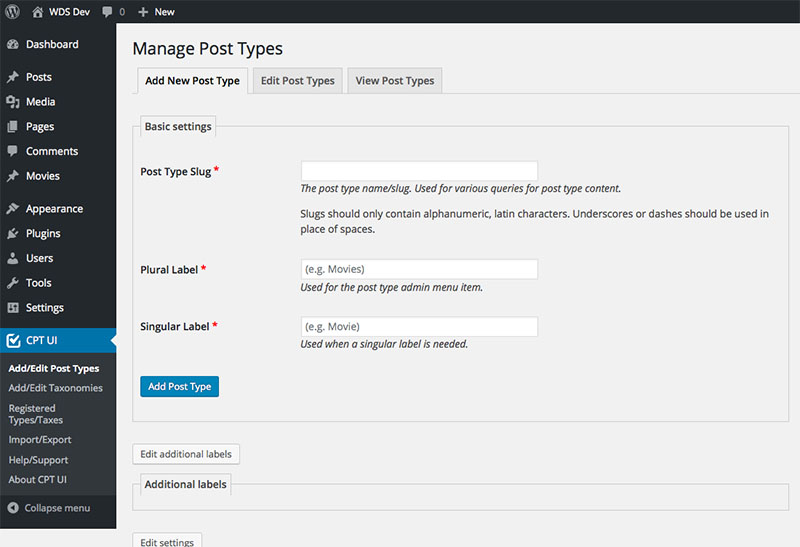 Custom Post Type UI