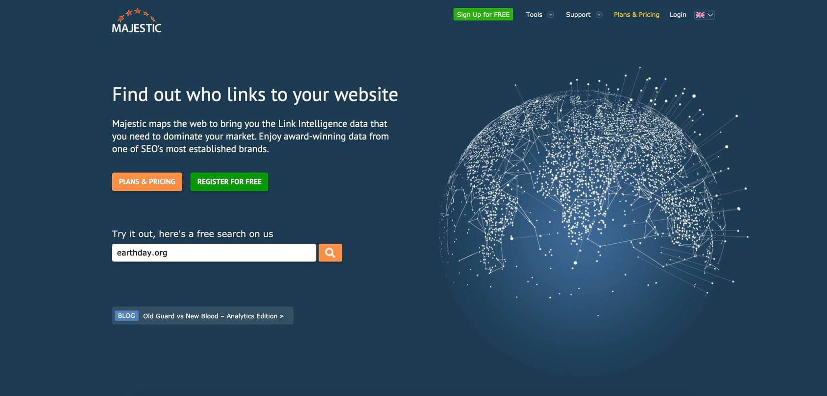 majestic homepage