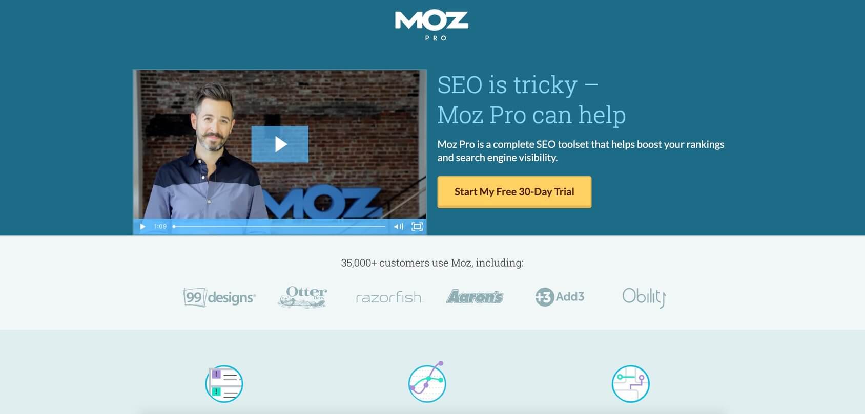 moz pro homepage