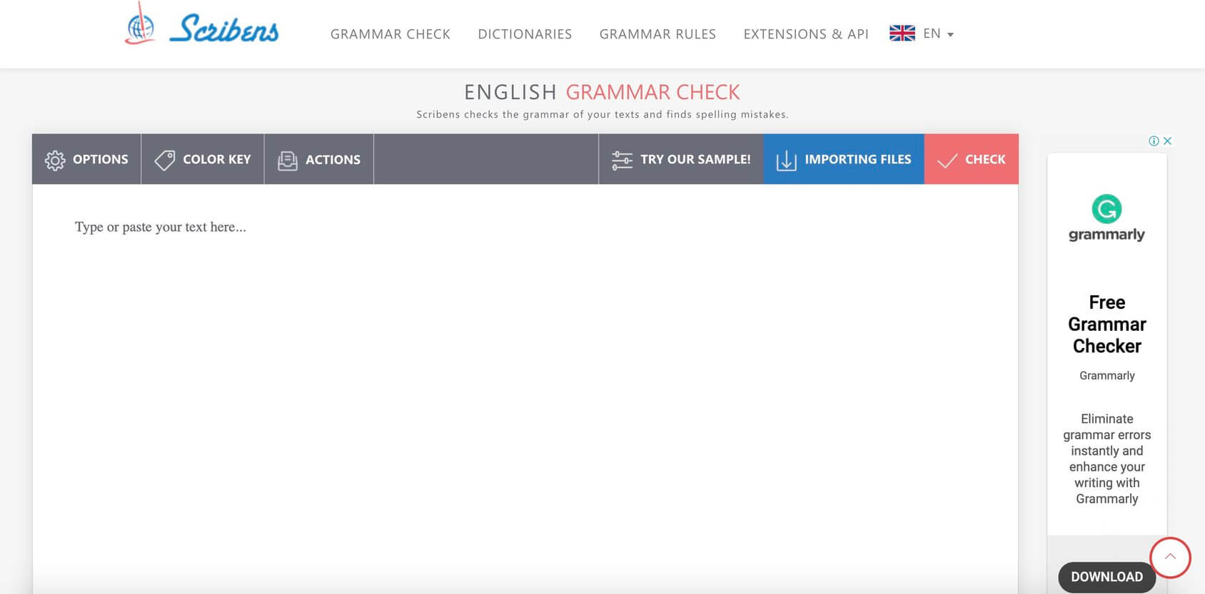 Scribens homepage