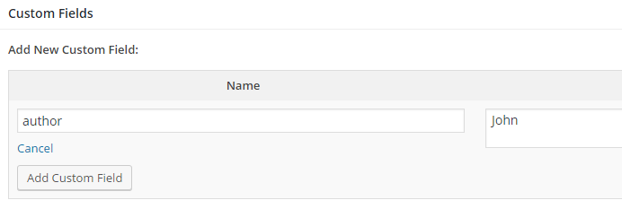 Change author via custom fields